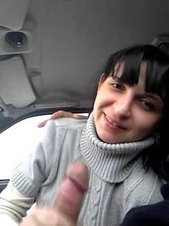 The suction with the end in her mouth.